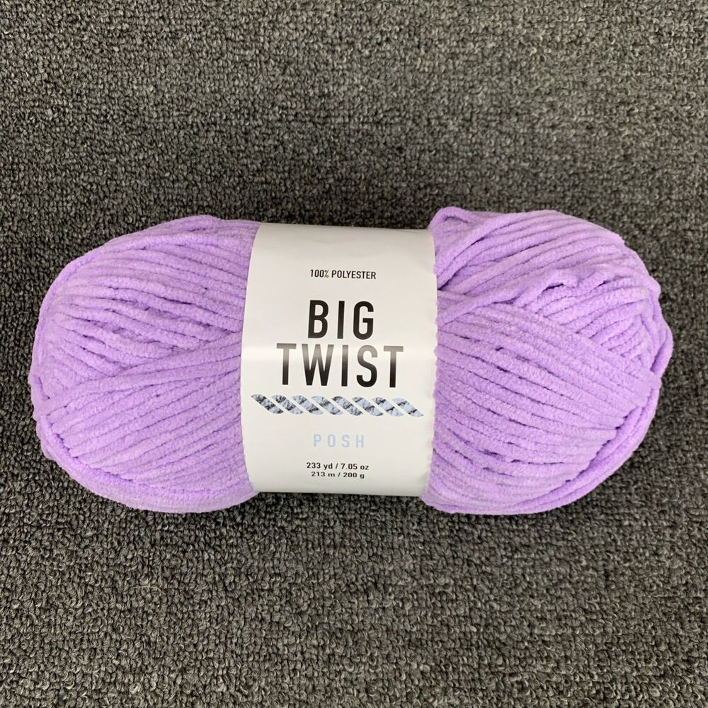 Big Twist Posh Ube Milk Tea Yarn Polyester Bulky Weight#5 7.05oz/223yds